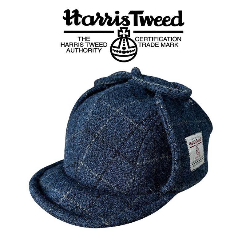 Trapper Hat Ear Flap - Cappello Aviatore in Tweed Harris per